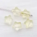 Transparent yellow glass star beads with gold foil accents for DIY handmade jewelry making - Transparent Yellow Gold Splashed Style (26714) / 1 Piece (8x8mm)