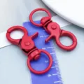 Κόκκινο κούμπωμα αστακού από κράμα για DIY χειροποίητα αξεσουάρ μπρελόκ - Υψηλής Ποιότητας Βαμμένο (26091) / 1 Τεμάχιο (44x21mm) / Κόκκινο