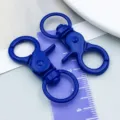 Moschettone girevole in lega laccata blu per portachiavi fai da te e gioielli - Blu scuro