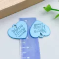 Ciondolo a forma di cuore blu chiaro in lega inciso per accessori di gioielleria DIY - Cuore Verniciato Blu a Doppia Faccia (26258) / 1 Pezzo/Confezione (21*23mm) / Blu