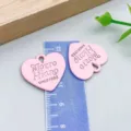 Grazioso ciondolo a forma di cuore in smalto rosa per la creazione di gioielli fai-da-te - Cuore Verniciato Rosa Pallido a Doppia Faccia (26267) / 1 Pezzo/Confezione (21*23mm) / Rosa