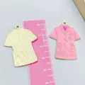 Pink medical nurse uniform alloy charms for DIY jewelry making with scale guide - 1 Piece/Pack (36*28mm)