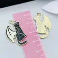 Halloween cat dragon enamel pendant with KC gold plating for DIY jewelry making - Winged Cat (27936) / 30x18mm
