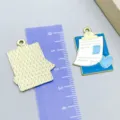 Pendentif émaillé en forme de presse-papiers médical bleu pour bijoux DIY avec règle - 1 Pièce/Paquet (27x22mm)