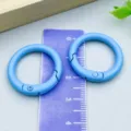 Light blue spray-painted spring ring clasp for DIY jewelry bags necklaces accessories - Blue
