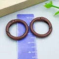 Brown painted spring O-ring buckle with ruler for size reference - Brown Coffee
