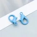 Light sky blue painted alloy 303 lobster clasp fastener for DIY jewelry and necklaces - Lobster Clasp (303) / 1 Piece (14*8mm) / Blue