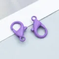 Vibrant purple painted alloy lobster clasp for DIY necklace and bracelet jewelry accessories - Lobster Clasp (303) / 1 Piece (14*8mm) / Purple