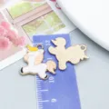 Handmade cute cartoon unicorn enamel charm pendant for DIY jewelry making craft accessories - Pink Enamel Unicorn (11449)