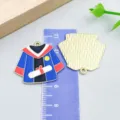 Abschluss-Bachelordress Emaille-Anhänger für DIY-Halsketten und Armbänder Basteln - Talar Studentenzubehör Stil (27456) / 1 Stück (25*28mm) / Blau