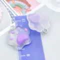 Cute purple resin cat paw charms for DIY jewelry making and creative craft accessories - Cute Cat Paw (17042) / 1 Piece Pack (19x20mm) / Purple