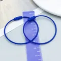 Premium blue painted alloy steel wire key ring loop connector for DIY jewelry crafts - Dark Blue