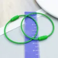 Durable green coated alloy steel wire key ring for DIY handmade jewelry accessories - Green
