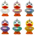 Set di 6 ciondoli a forma di anatra in acrilico 3D colorati per accessori gioielli fai-da-te - Set di Anatre 3D Cartoni Animati Multicolore (SN1677) / 6 Pezzi/Confezione