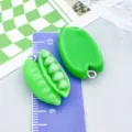 Wunderschöner grüner Erbsenschoten-Anhänger aus Harz für kreative DIY-Schmuckprojekte - Erbsenschote (23887) / 1 Stück/Packung (25x15mm) / Grün