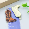 Emaille Western-Cowboystiefel-Anhänger für DIY-Halsketten und Armbänder Schmuckset - Cowboy-Stiefel Stil (27409)