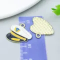 Immagine SKU di ciondolo in smalto a forma di cappello da capitano con righello - Cappello da Marinaio (27430) / 1 Pezzo (17x19mm) / Bianco
