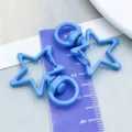 Γαλάζιο αστέρι κούμπωμα καραμπίνερ για DIY μπρελόκ και αξεσουάρ κατασκευής κοσμημάτων - Μπλε