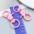 Chiusura a moschettone girevole in metallo rosa per portachiavi DIY e gioielli fatti a mano - Rosa