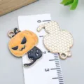 Cute Halloween pumpkin head black cat enamel alloy pendant for DIY jewelry making accessories - Pumpkin Head Black Cat (25010) / 1 Piece/Pack (24*18mm) / Yellow