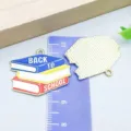 Enamel Back to School book stack alloy pendant charm for DIY jewelry making accessories - BACK TO SCHOOL Book Style (27460) / 1 Piece/Pack (24.5*29mm) / Blue