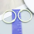 4cm cream white spray-painted metal binder rings for DIY crafts and keychains - Milky White Painted (26245) / 1 Piece (30mm/25mm)