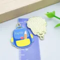 Blue enamel school backpack charm with 'hello school' text for DIY jewelry making - Schoolbag Style (27464) / 1 Piece (27*22mm) / Blue