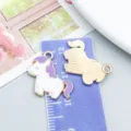 Cute purple and white enamel unicorn charms for DIY handmade jewelry making accessories - Purple Enamel Pony (27638)