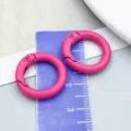 Ματζέντα ροζ κρίκος ελατηρίου από κράμα για DIY κοσμήματα και χειροποίητα μπρελόκ - Τριανταφυλλί