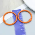 Vibrant orange painted metal binder ring for DIY scrapbooking and loose-leaf books - Orange Yellow Painted (26252) / 1 Piece (30mm/25mm)