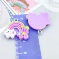 Süße lila Harz Regenbogen- und Wolkenanhänger für DIY-Schmuckherstellung und Bastelprojekte - 1 Stück (20x20x5mm)