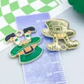 Ciondolo cappello di leprechaun smaltato verde per creazione gioielli fai da te regalo - Cappello Invertito (27266) / 1 Pezzo (19x19mm) / Verde