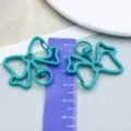 Aqua blue enamel bow-shaped lobster clasp hook for DIY keychain jewelry accessories - Bowknot Keychain (26117) / 1 Piece (33x39mm) / Lake Green