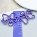 Purple alloy bow lobster clasp keychain for DIY handmade jewelry accessories making - Purple