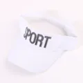 Casquette de visiere blanche avec broderie sport, vetement de sport plein air elegant. - Réglable / Blanc