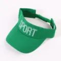 Casquette de sport verte chapeau de soleil ouvert course tennis visière réglable - Réglable / Vert