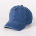 Klassische einfarbige gewaschene Baumwoll-Baseballkappe Detailansicht, Sonnenschutz, Freizeit. - Verstellbar / Dunkelblau