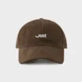 Braune Baumwoll Baseballkappe mit süßer Buchstabenbestickung, lässiger Vintage Entenschnabelhut. - M (55-60cm) / Kaffeebraun