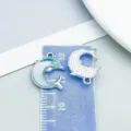 Colgante de delfín en aleación de plata con acabado de vidrio iridiscente para DIY - Delfín (28150) / 1 Pieza (15*13mm) / Azul