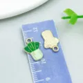 Ciondolo a forma di cavolo smaltato verde per la creazione di gioielli fai da te manuale - Bok Choy (27964)