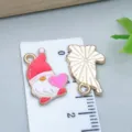 Cute Valentine's heart gnome enamel charm pendant for DIY jewelry making accessories - Heart Gnome (25179) / 1 Piece Pack (17x12x1mm) / Pink