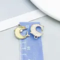 Colgante delfín con cristal amarillo y reverso metálico texturizado para joyas - Delfín Irisado (28147) / 1 Pieza (15*13mm) / KC Oro / Verde