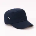 Casquette de travail plate bleu foncé classique avec filet respirant et œillets en métal. - Réglable / Bleu marine