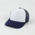 Blau-weiße Mesh-Baseballcap, atmungsaktive Sommer-Sonnenschutz-Trucker-Hat für Outdoor. - Verstellbar / Marineblau