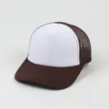 Braune und weiße Mesh Trucker Cap atmungsaktive Sommer Baseball Kappe Sonnenschutz. - Verstellbar / Kaffeebraun