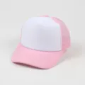 Rosa-weiße Mesh-Baseballkappe für den Sommer, atmungsaktive Trucker-Mütze für Sonnenschutz. - Verstellbar / Wasserrosa
