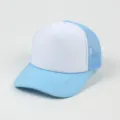 Sommer atmungsaktive Mesh-Baseballkappe in Hellblau und Weiß für Sonnenschutz außen - Verstellbar / Hellblau