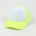 Neongrüne und weiße Mesh Trucker Baseball Cap, atmungsaktive Sommer Outdoor Sonnenschutz Kappe - Verstellbar / Neongelb