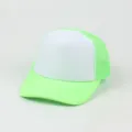 Unisex Sommer Atmungsaktiv Mesh Trucker Hat Neongrün Weiß Baseball Cap DIY Kappe - Verstellbar / Fluoreszierendes Grün
