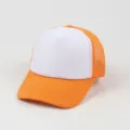 Sommer atmungsaktive orange-weiße Mesh Baseballcap für Outdoor Sport und Sonnenschutz - Verstellbar / Orange